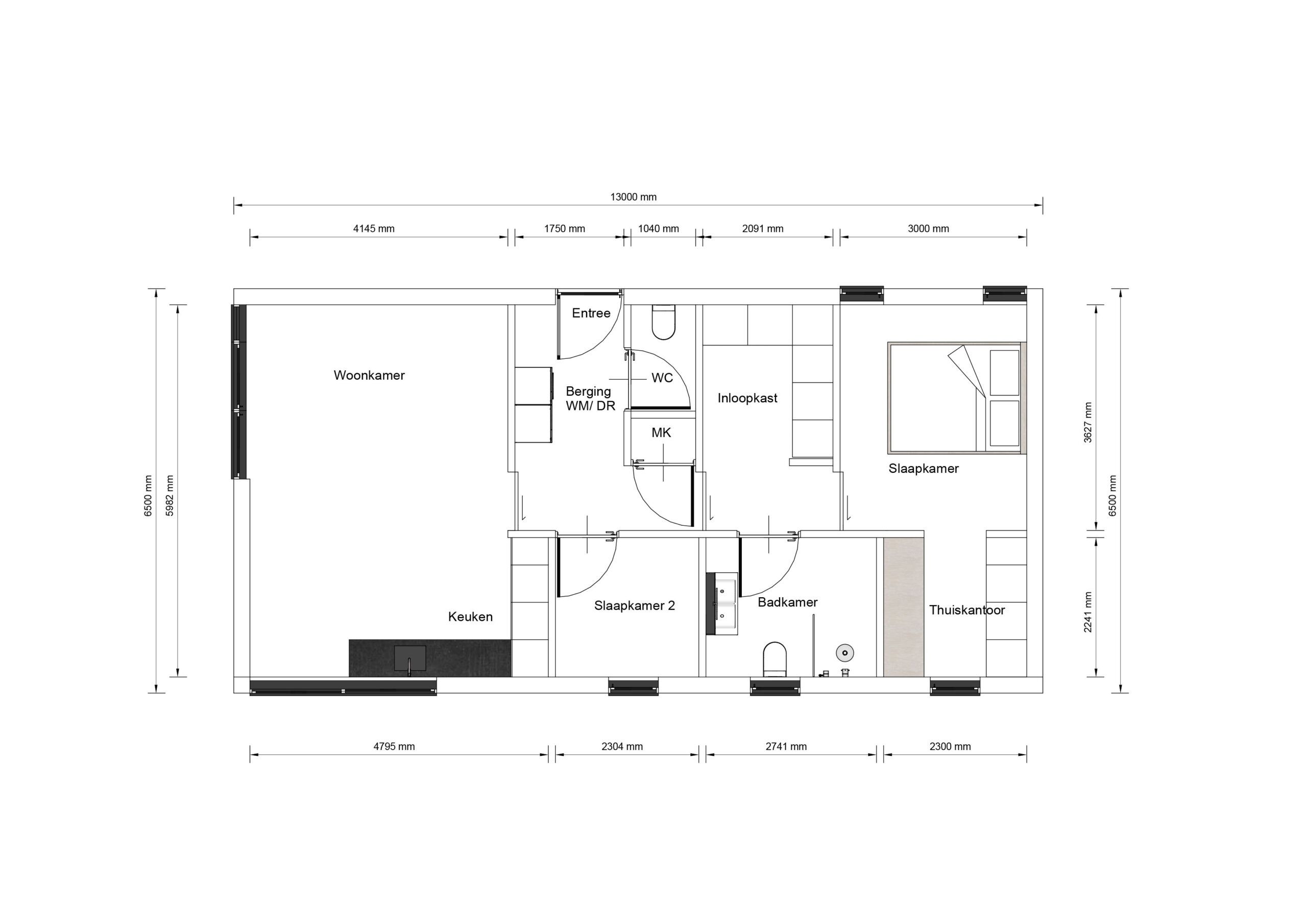 Mantelzorgwoning model Orvella Plattegrond