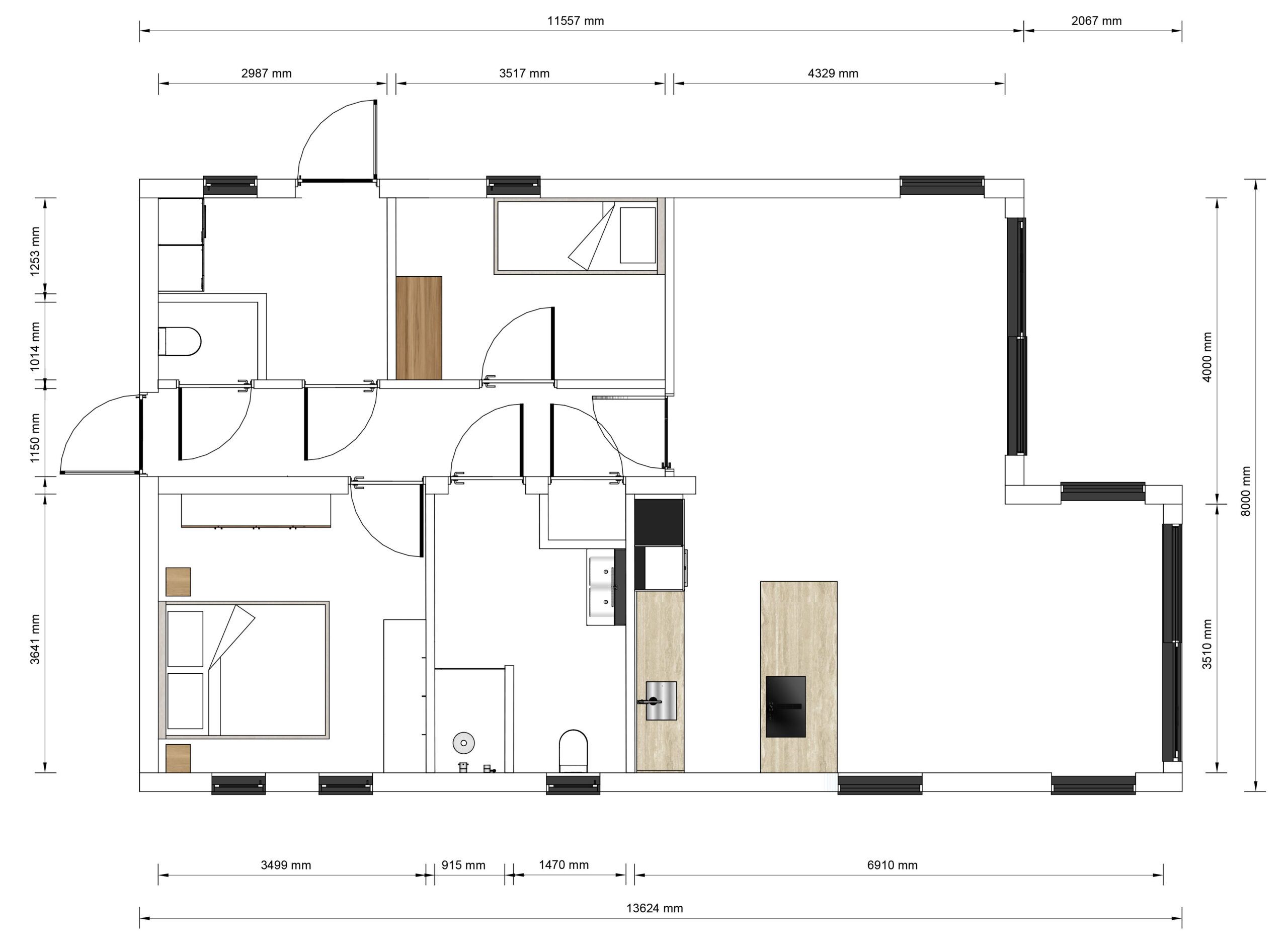 Mantelzorgwoning model Novira Plattegrond
