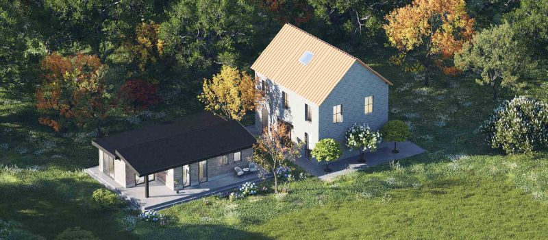 Mantelzorgwoning model Velero versprongen dak Voorkant